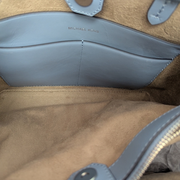 Michael Kors Hamilton Legacy Blue Purse And Wallet Bundle With Glasses And Watch - Picture 4 of 9